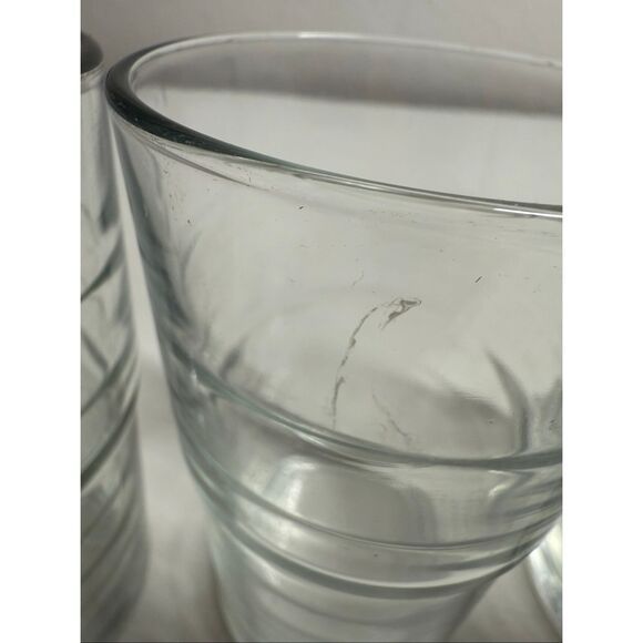 4-IKEA Svepa 10288 Stackable 4 3/4” Glass Tumblers Made in ITALY 8 Oz See Notes - Picture 3 of 12